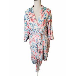 ARTOLOGY Size XL Robe Floral Belted Soft Teddy